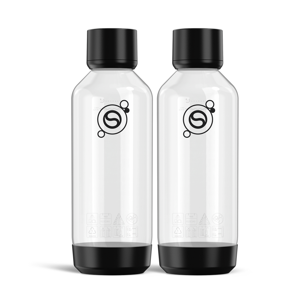 Fizz & Refresh 2-pakkaus 1L Pullo Musta